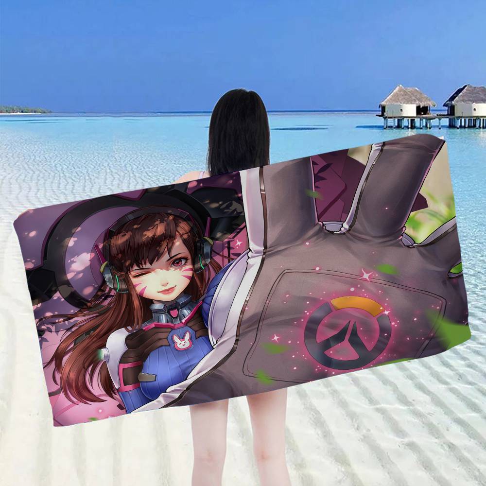 Pop O-OverwatchS Game Microfiber Beach Towel Absorbent Quick Dry Soft Yoga Swimming Resort Mountain Climbing Towel