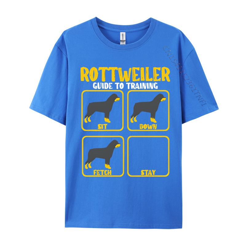 Funny Rottweiler Guide To Training Tshirt Men Top Tshirts Brand Cotton Tops Tees Printed On Casual