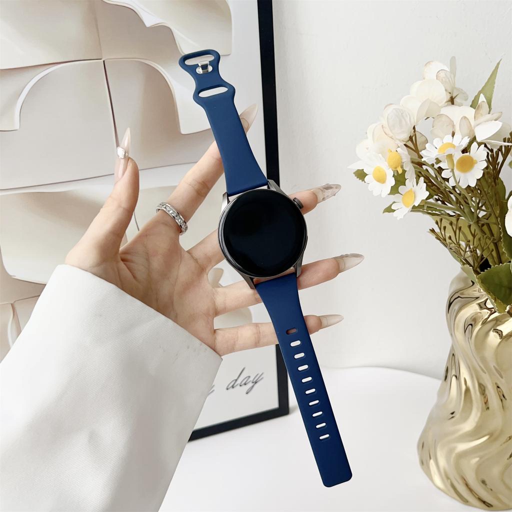 20 22mm Watch Strap for Samsung Galaxy Watch 6/5/4 40 44/Watch 5 Pro 45/Watch 6/4 Classic 43 47mm Soft Slim Silicone Band Correa