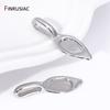 Trendy Rhodium Plated Leaf Pendant Bail Connector Clasps, Brass Glue-On Pendant Bails For DIY Fashion Jewelry Making Accessories