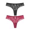 2Pcs/Lot Water-soluble Lace Women Panties Hollow G Strings Embroidery Thongs Low Waist Half Wrapped Hip T-Shaped Bikini Underpants