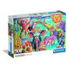 500-Teile-Puzzle. Kompakter Elefantenkarneval