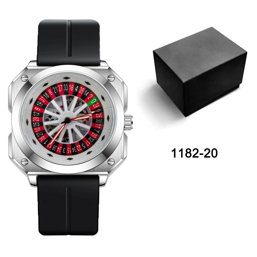 

New Arabic Numeral Quartz Watch for Men s Gambling Roulette Poker Creative Watch Sports Watch for Men