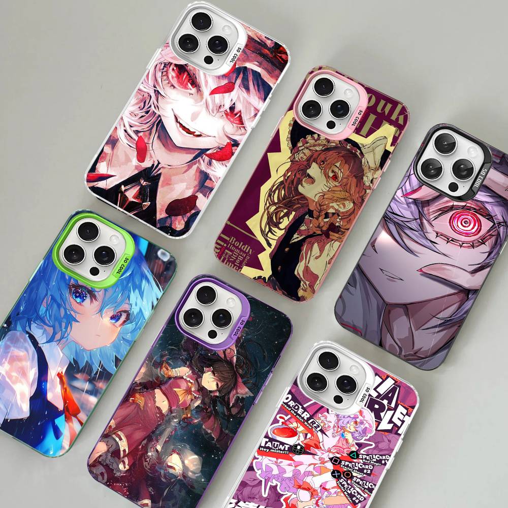 Classic Game Touhou Project Phone Case For IPhone 17 16 15 14 11 12 13 Pro Max Plus Pro Colored Silver Cover