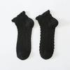 Femme Est Été Mince Dégradé Uni Coton Simple Doux Mignon Chaussettes Confortable Bord Oreille de Bois Vêtement Mode Lolita