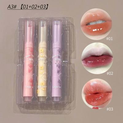 Ensemble de crayons à lèvres 3 couleurs Collection Floral Honey Ensemble de crayons à lèvres Jelly Moisture Lip Nectar