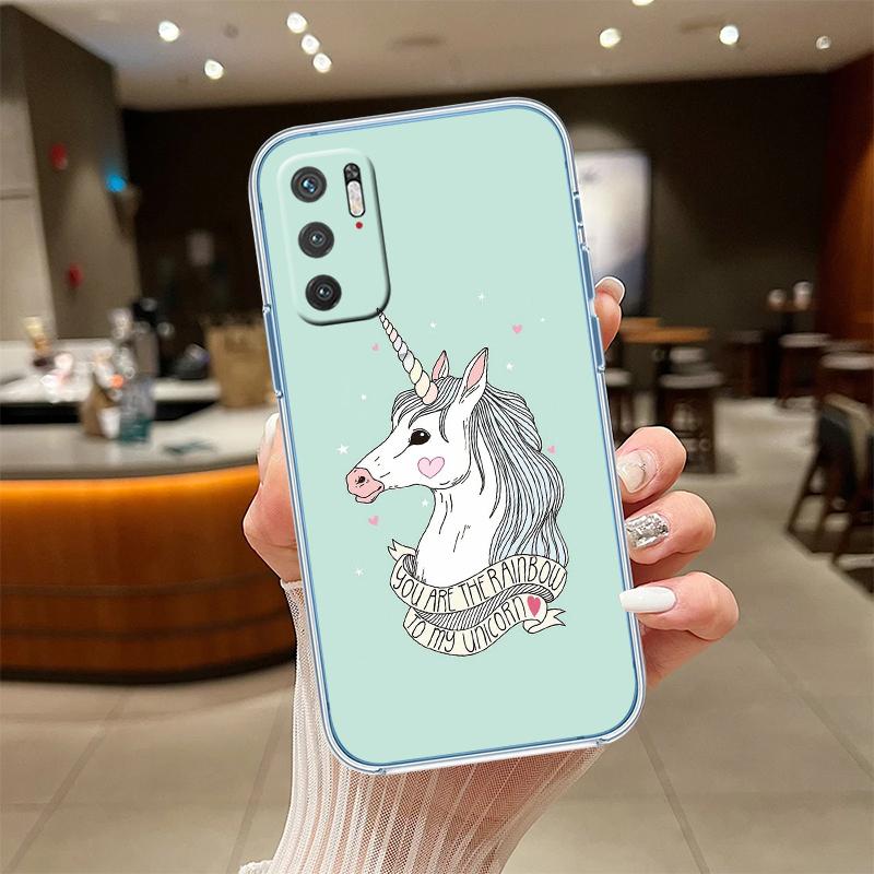 RE17 Cartoon Unicorn Transparent Phone Case for Motorola Moto Edge 20 30 40 50 S30 Fusion Ultra Pro Neo Lite + G200 G23