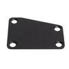Electric Guitar Neckplate Trapezoidal Metal Neck Plate with Screw for Replacement Black