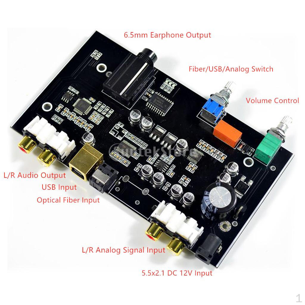 Audio Decoding Board, USB/Optical Input Earphone Output