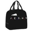 Catholic Jesus Cross Insulated Lunch Box for Women Warm Cooler Thermal  Bag Kids School Children Picnic Food Container Tote