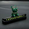 Car Temporary Parking Phone Number Plate Dog Decor Hidden Number Card for Dashboard Contact Sign Auto Interior Ornament Use Kit