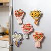 Simulated Bouquet Refrigerator Magnet Resin Flower Fridge Magnet Home Office Kitchen Cabinet Locker Whiteboard Decoration