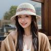 Ice Silk Knitted Woven Sunshade Hat for Women Summer Outdoor Travel Sunscreen Hat Hollow Breathable