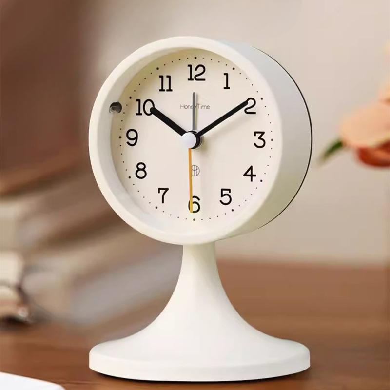 Nordic Style Simple Ins Small Alarm Clock Silent Student Creative Personalized Desktop Ornament Clock Bedside Clock