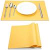 Placemat Portable Foldable Nonslip Heats-insulated Solid Color Household Student Children Place Mat Pad Accessories