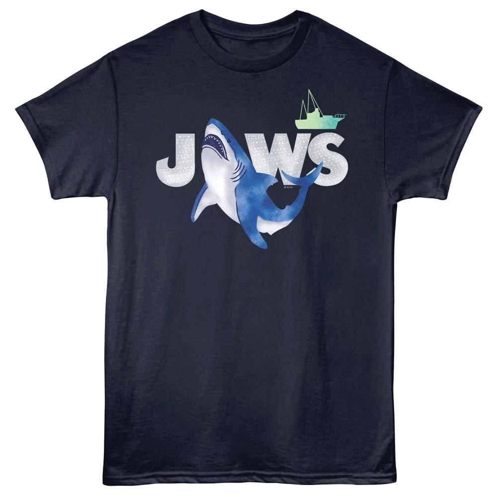 Jaws Watercolor Shark Men s T Shirt L