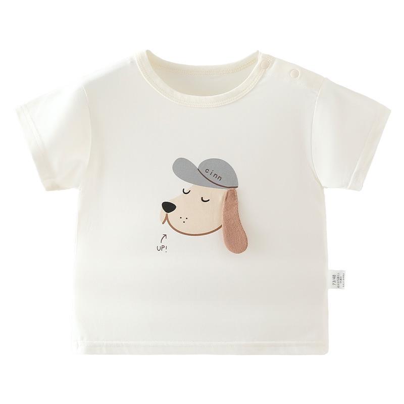 Boys' Color Block Short-Sleeve Summer T-Shirt - Stylish & Versatile Base Layer