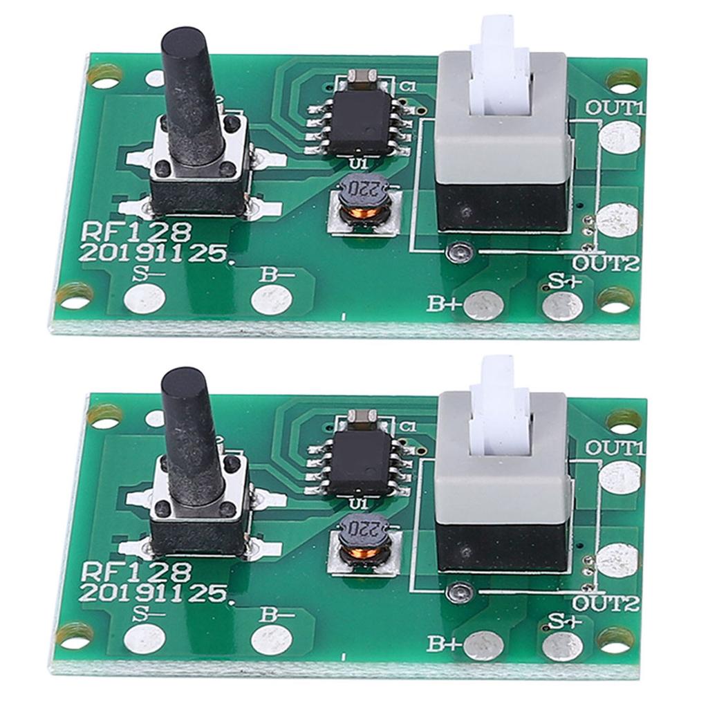 2Pcs Solar Lamp String Controller Module Circuit Board with 8 Kinds Light Mode and Switch 1.2V