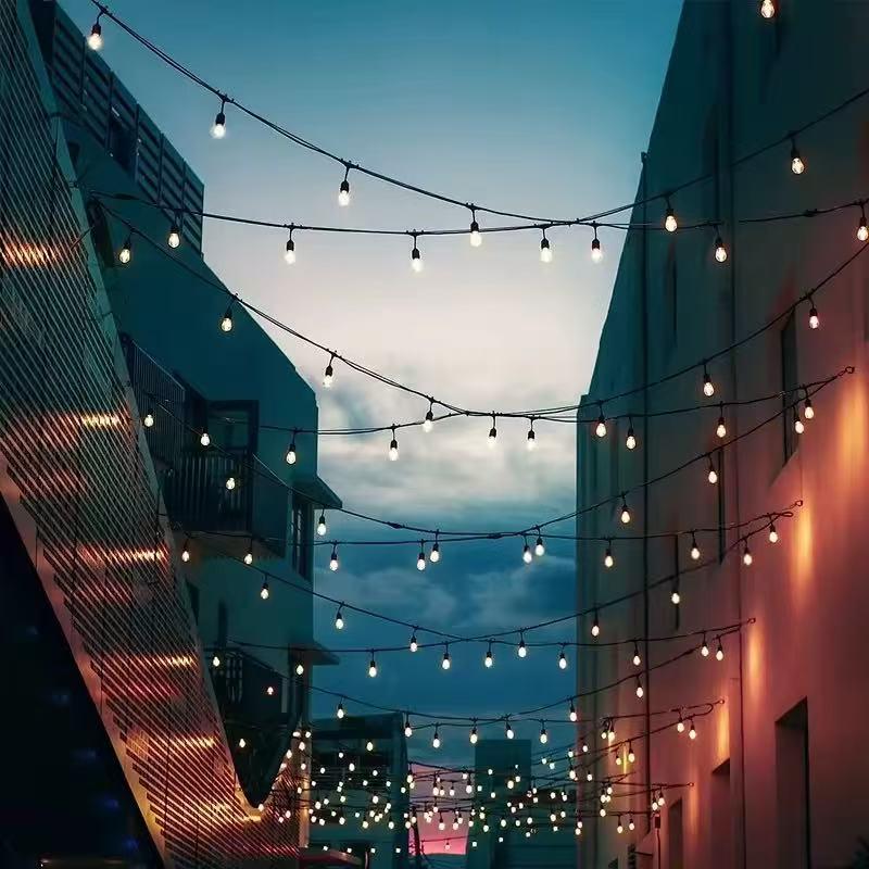 Outdoor Waterproof E27 S14 LED String Lights for Festive Atmosphere in Camp or Garden