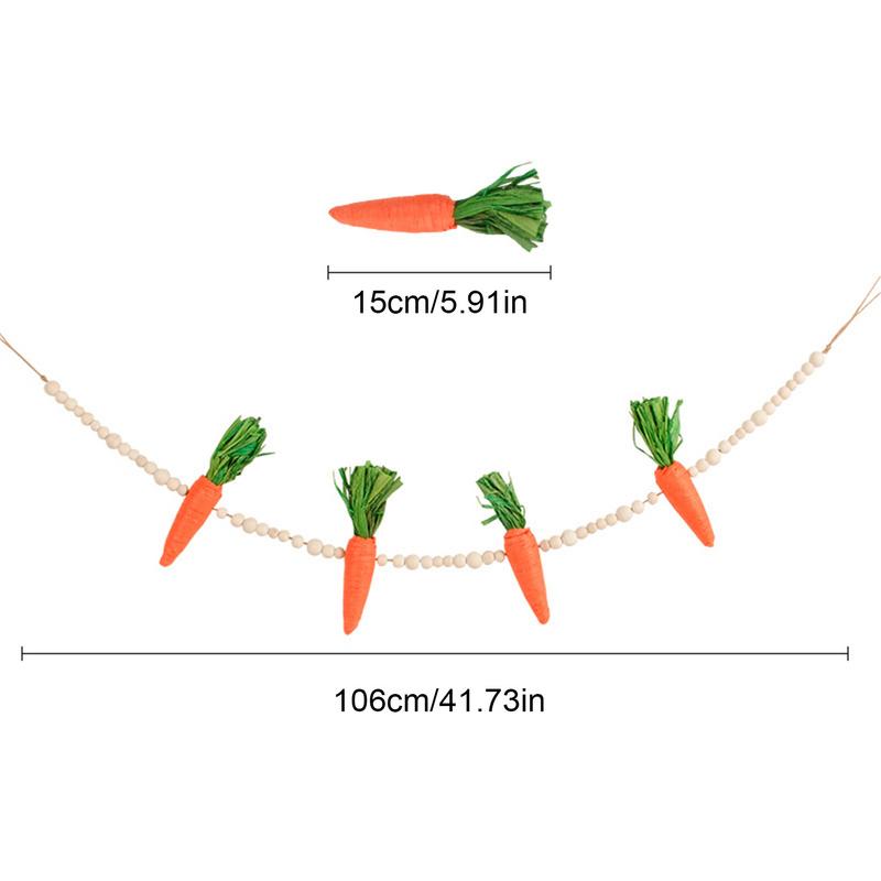 Karotten Dekorationen Osterkarotten Banner Kette Lebhaft Langlebig Einzigartig Entzückend Osterkarotten Ornament Für Wand Fenster Kamin