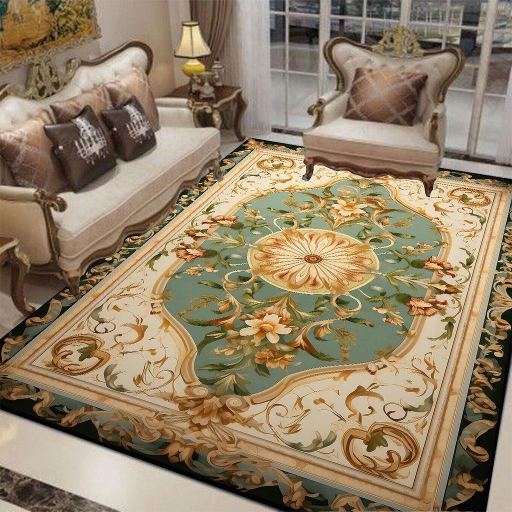 European Luxury Home Decorative Carpets for Living Room Classical Large Area Rug for Bedroom Easy Cleaning Hall Table Mat Carpet
