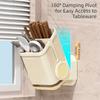 Wall Mounted Rotatable Chopstick Holder Countertop Cutlery Drying Basket Cutlery Rack  Kitchen