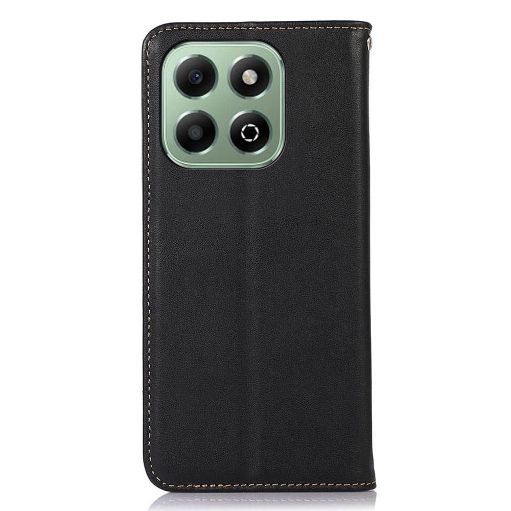 KHAZNEH For Honor X6b 4G Case Genuine Cow Leather Wallet Phone Cover Nappa Texture