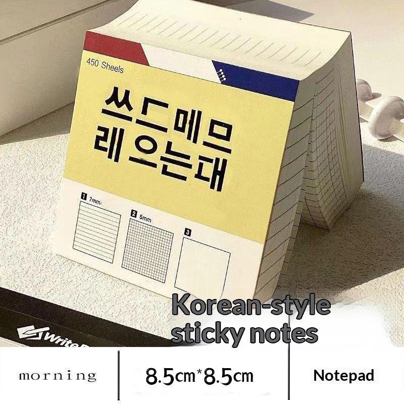 3-in-1 Tearable Sticky Note Pad, 450 Super Thick Sheets, Non-Adhesive, Creative Design for Students