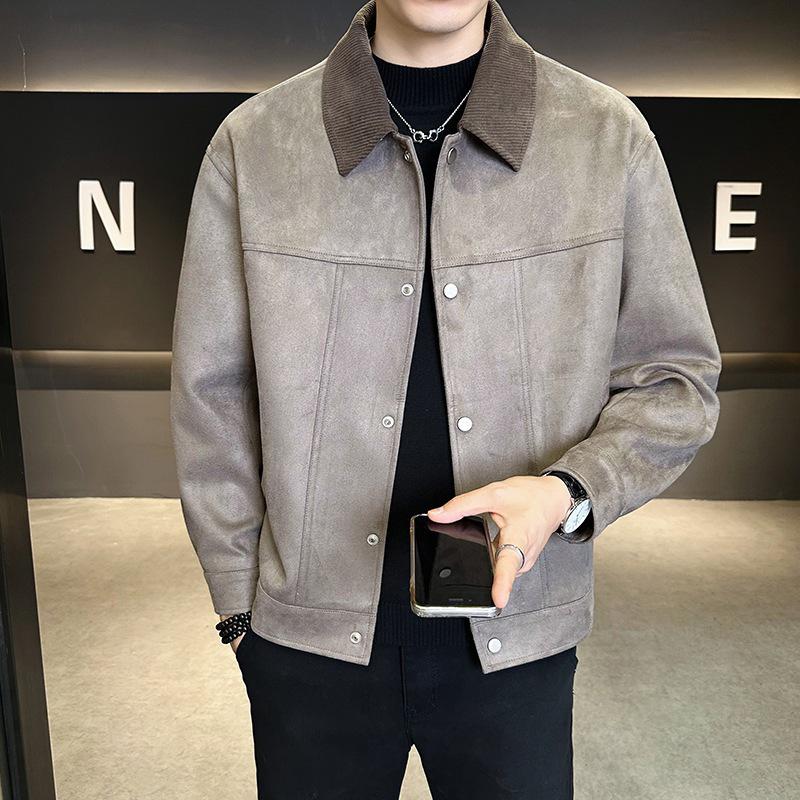 Men's Trendy Lapel Jacket - Spring/Autumn Casual Outerwear for All Ages