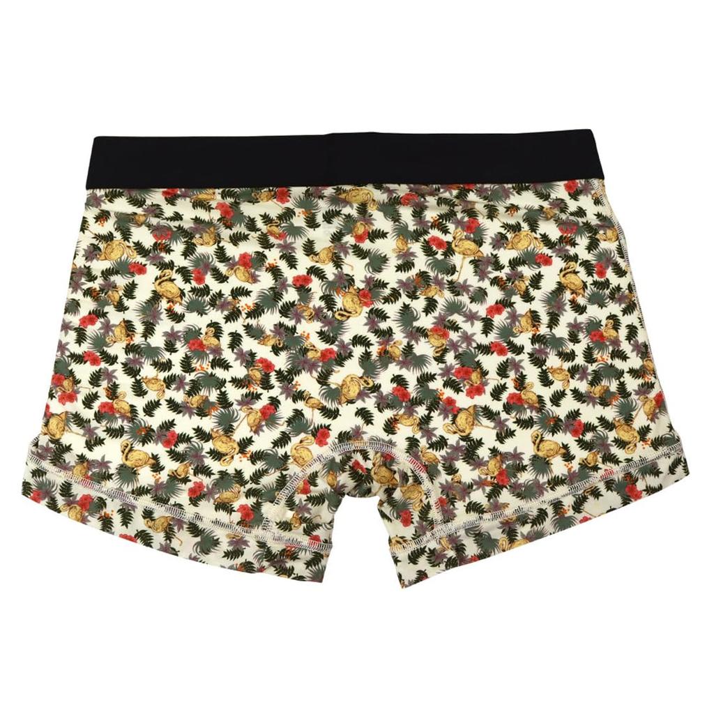 Grave Vault Pink Flamingo Boxer Front Made in Size M Men's Briefs, Short, Closure, Nylon, Japan, IVORY, (3052402)