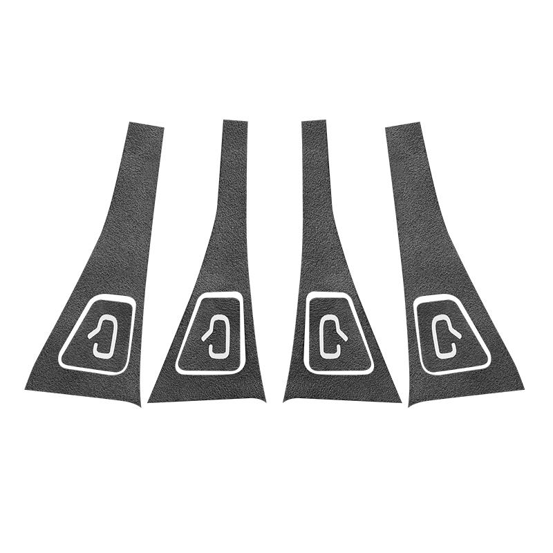 AAAIT1 Car Window Control Panel Trim Sticker for Tesla Model 3 Model Y 2023-2018 Alcantara Door Lifting Switch Button Decor Cover
