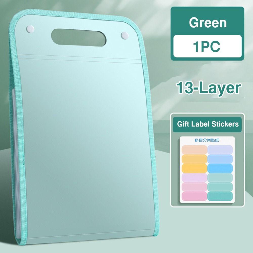 13 Pockets Organ Bag Waterproof Document Bag Creative Envelope Folder School Office