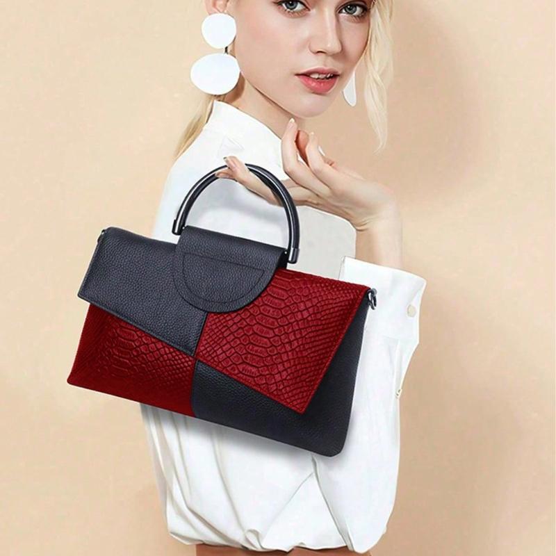 1Pc Handbag Women's New Large-capacity Banquet Handbag Crocodile Pattern Women's Fashion Temperament Messenger Bag