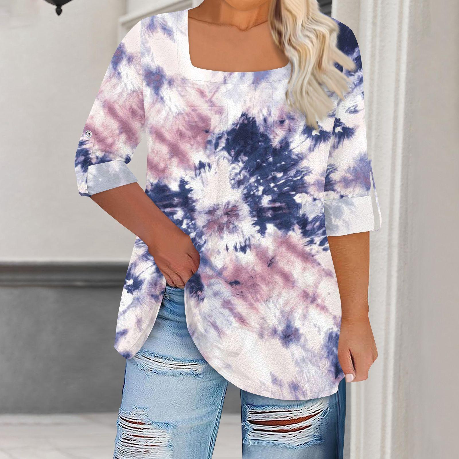 

Женская футболка с принтом, длинные рукава реглан, базовый квадратный топ стандартного размера для повседневной моды XXXL