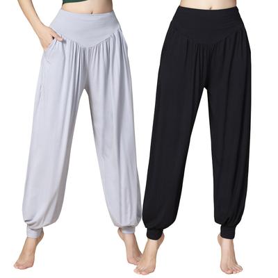 Calças de dança modal de cintura alta, calças de prática de dança feminina moderna, calças de dança quadrada para adultos, calças de tai chi
