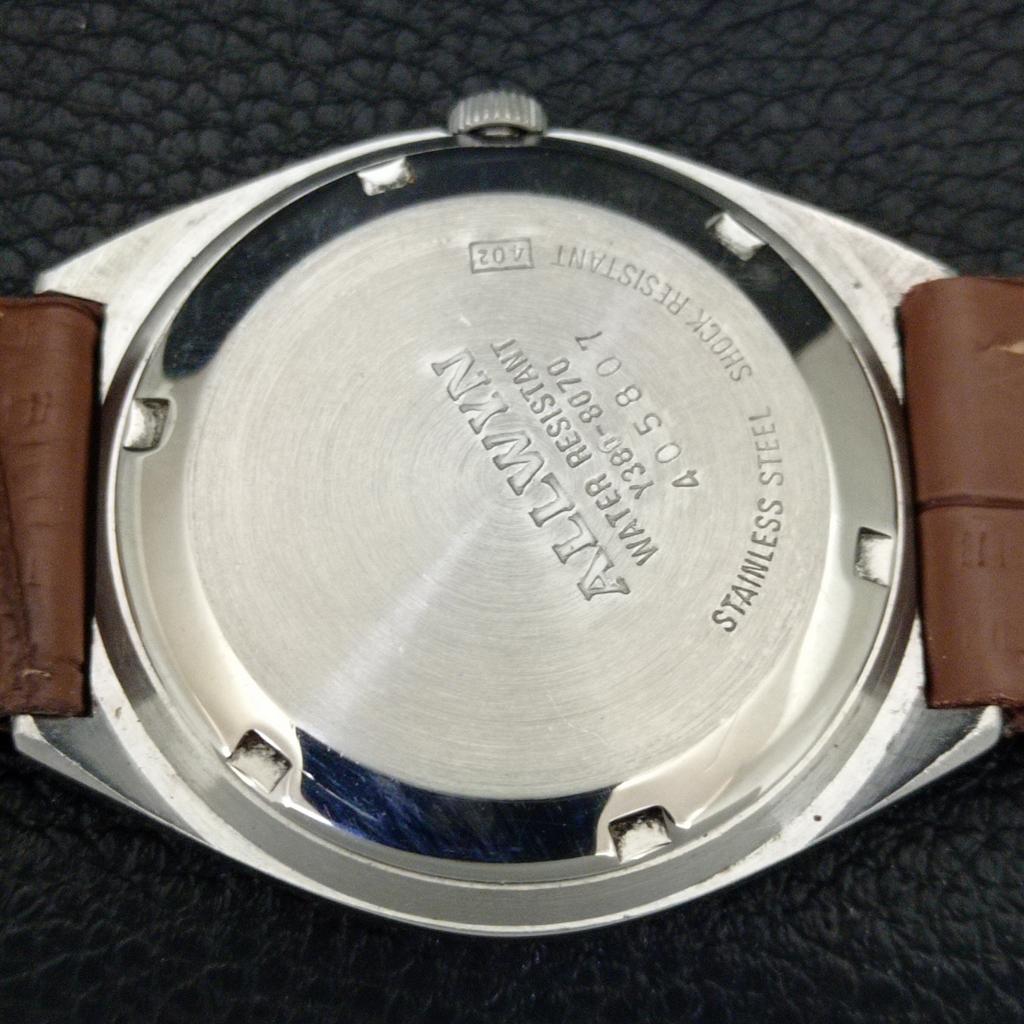 VINTAGE ALLWYN 6300A HAND-WINDING INDIA MENS ORIGINAL DIAL WATCH a706087-1