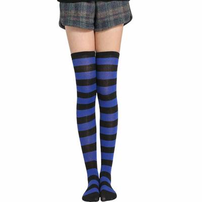 Fashion High Quanlity 1Pair Over Knee Striped Cosplay Women Stockings Popular Long Socks Cotton Thigh High Sweet Girls Cute Overknee
