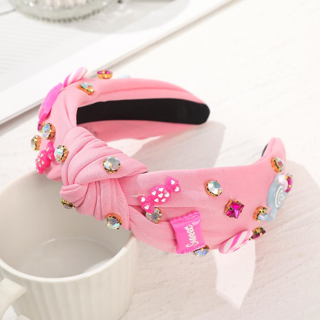 Luxury Headbands For Women Baroque Rhinestone Pearl Headbands Hair Band Wide Festival Hair Accessories Head Hoops Pink Red