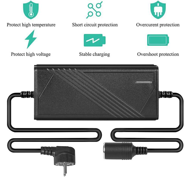 Konwerter AC 110v/220v na DC 12V 20A 240W Gniazdo zapalniczki samochodowej AC/DC Adapter zasilania samochodowego z wentylatorem chłodzącym do Inflatora