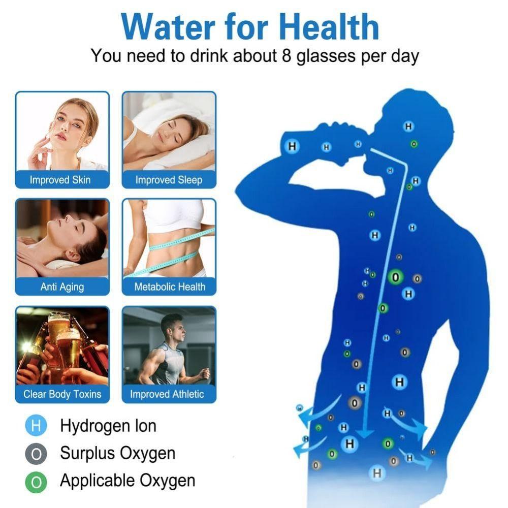 Glazen Waterstofwater Fles Generator Verbeter Waterkwaliteit Ionisch Water Fles Kantoor