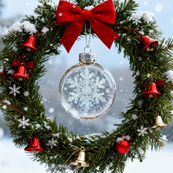 Závěsná ozdoba Sněhová koule Vánoční sněhová scéna Ozdoba anděl Průhledná vánoční koule Dekorace na vánoční stromeček Domov Zimní sváteční párty