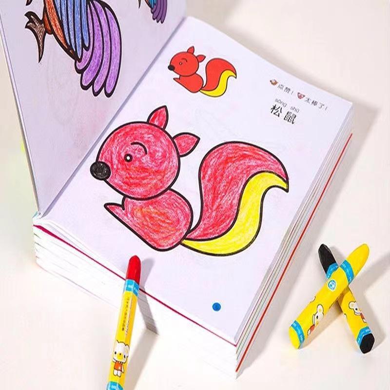 6 Books Cute Coloring Books For Kids Painting Book Learn To Draw Animals Kawaii Children's Early Education Picture Books