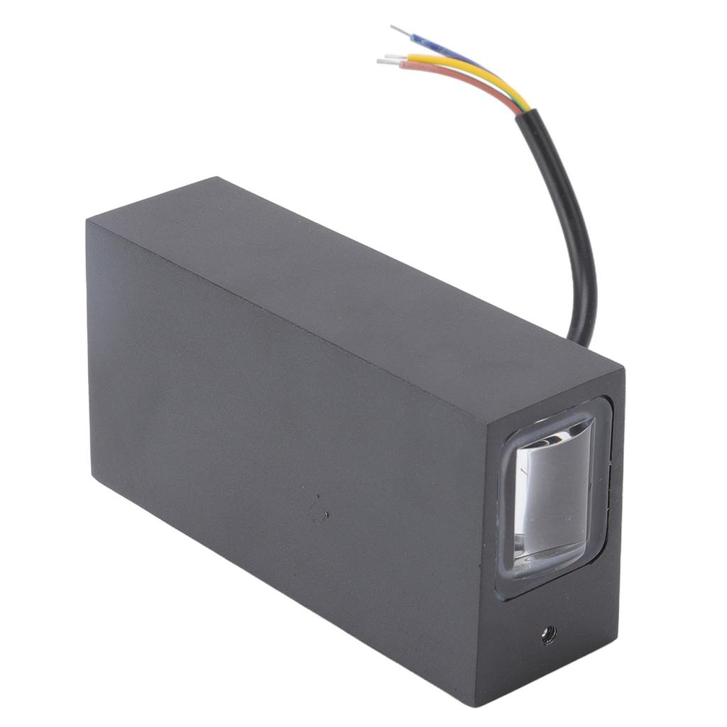 LED Auf Ab Wandleuchte Aluminium 6W Schwarzes Gehäuse 2 Leuchtmittel Warmes Licht für Wohnzimmer Flur Garten AC 85‑265V