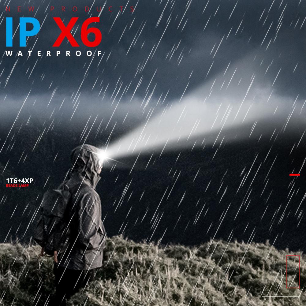 D2 Headlight Powerful LED Headlamp Chargeable Induction 5LED T6 Head LampTorch Head Light 18650 Battery Best For Camping Fishing