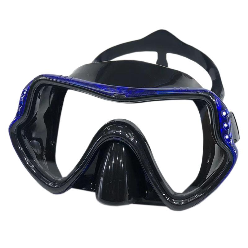 Diving goggles large frame silicone mask breathing tube set