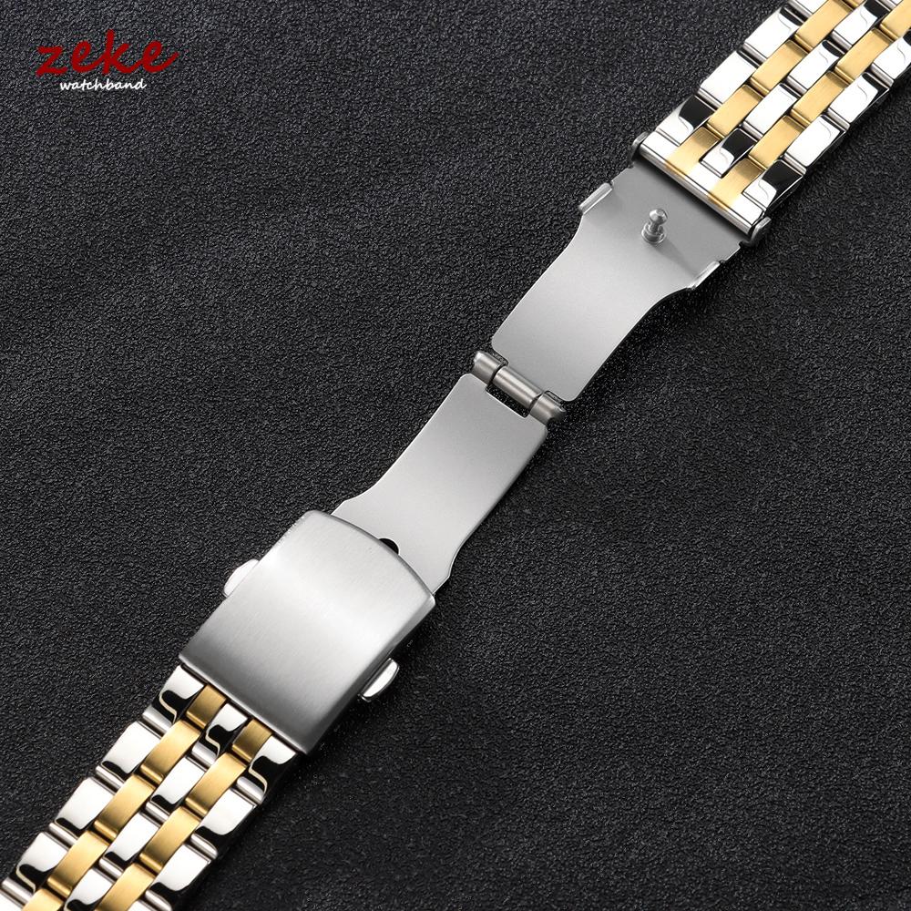 Stainless Steel Watch Bracelet Universal 12mm 14mm 16mm 18mm 20mm 22mm 24mm Straps Folding Safety Buckle for Women Watch Band