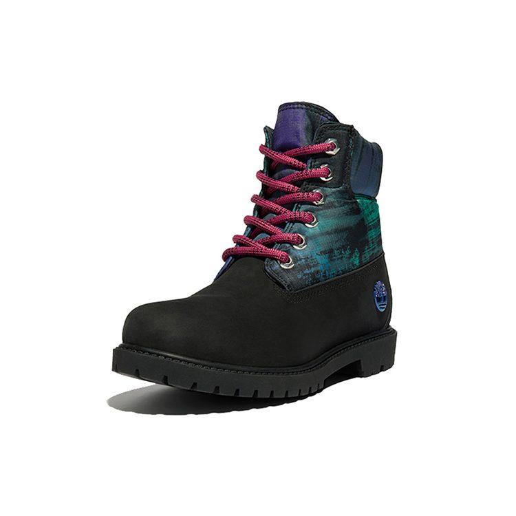 Timberland Heritage Nl Sky 6 Inch Waterproof Boots 'Black Nubuck With Print' Women's A2G2KW