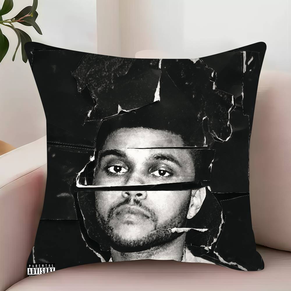 

The W-Weeknd Hurry Up Tomorrow Pillow Case Decor Protective Covers Comfortable Soft For Sofa Living Room Home Office 12x12Inch
