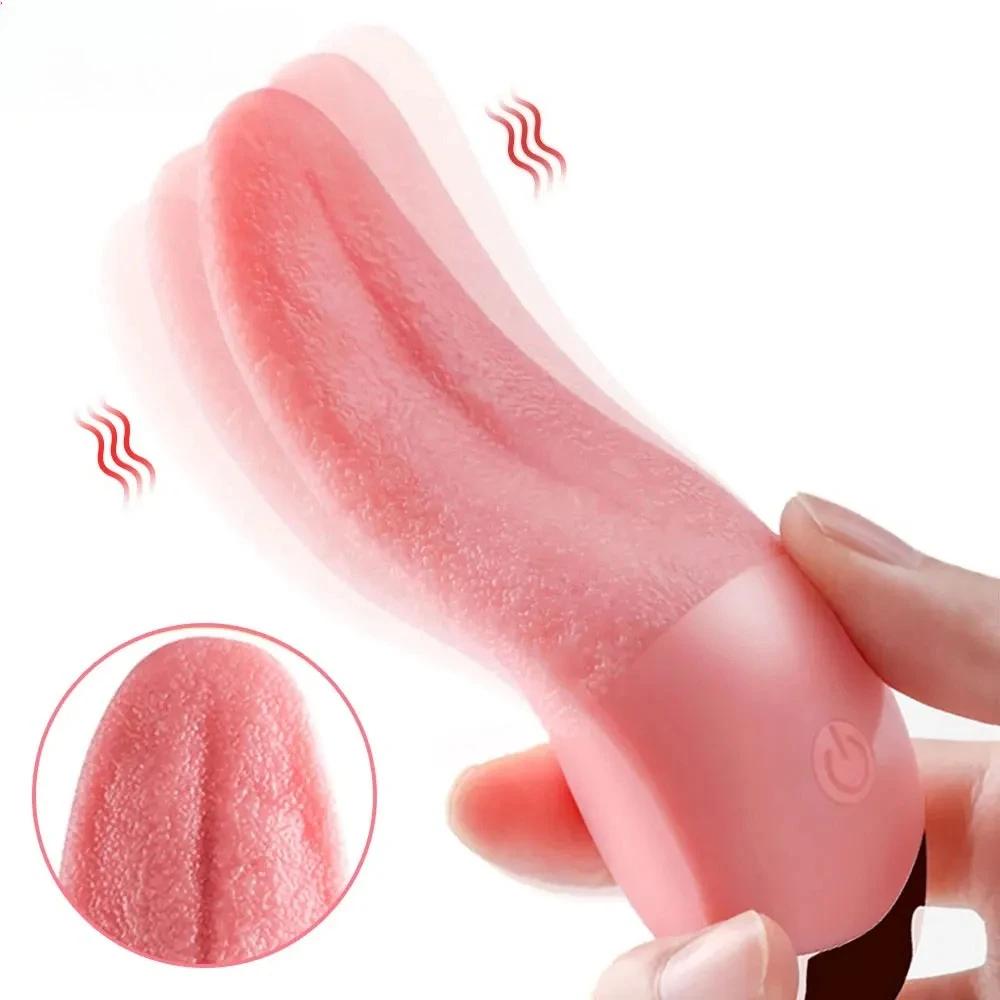 Tongue Licking Vibrator For Women 10 Modes Heating G Spot Clitoral Stimulator Nipple Female Masturbator Mini Sex Toys for Adult