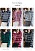 Retro Striped 100% Wool Polo Sweater - Elegant Slimming Knitwear for Women